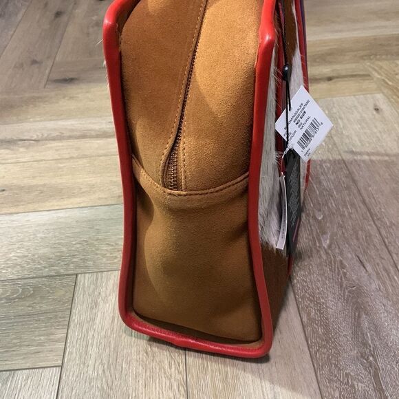 NWT Sophie Cano Women's Brown Calf Skin Zip top Tote - Picture 12 of 12